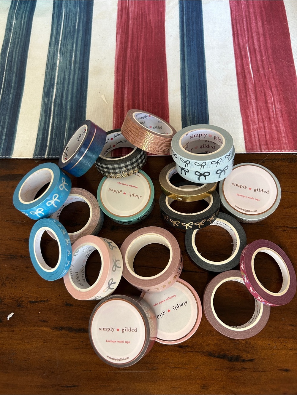 Simply gilded bundle 20Washi Tape Set - Assorted Blue, Pink, Gold, Black